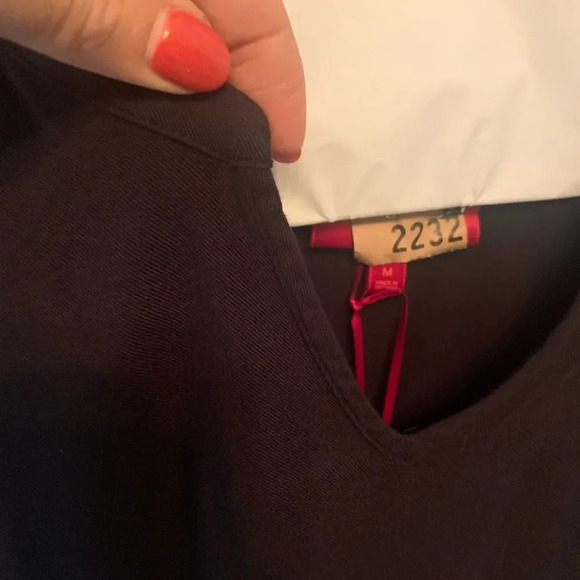 Jennifer Lopez black long sleeve blouse M - Picture 5 of 7